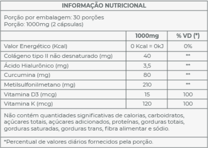 AliveFlan – informacao nutricional